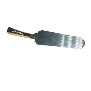 VTG Regent Sheffield Stainless Butterscotch Cake Pie Knife Server Leaf England